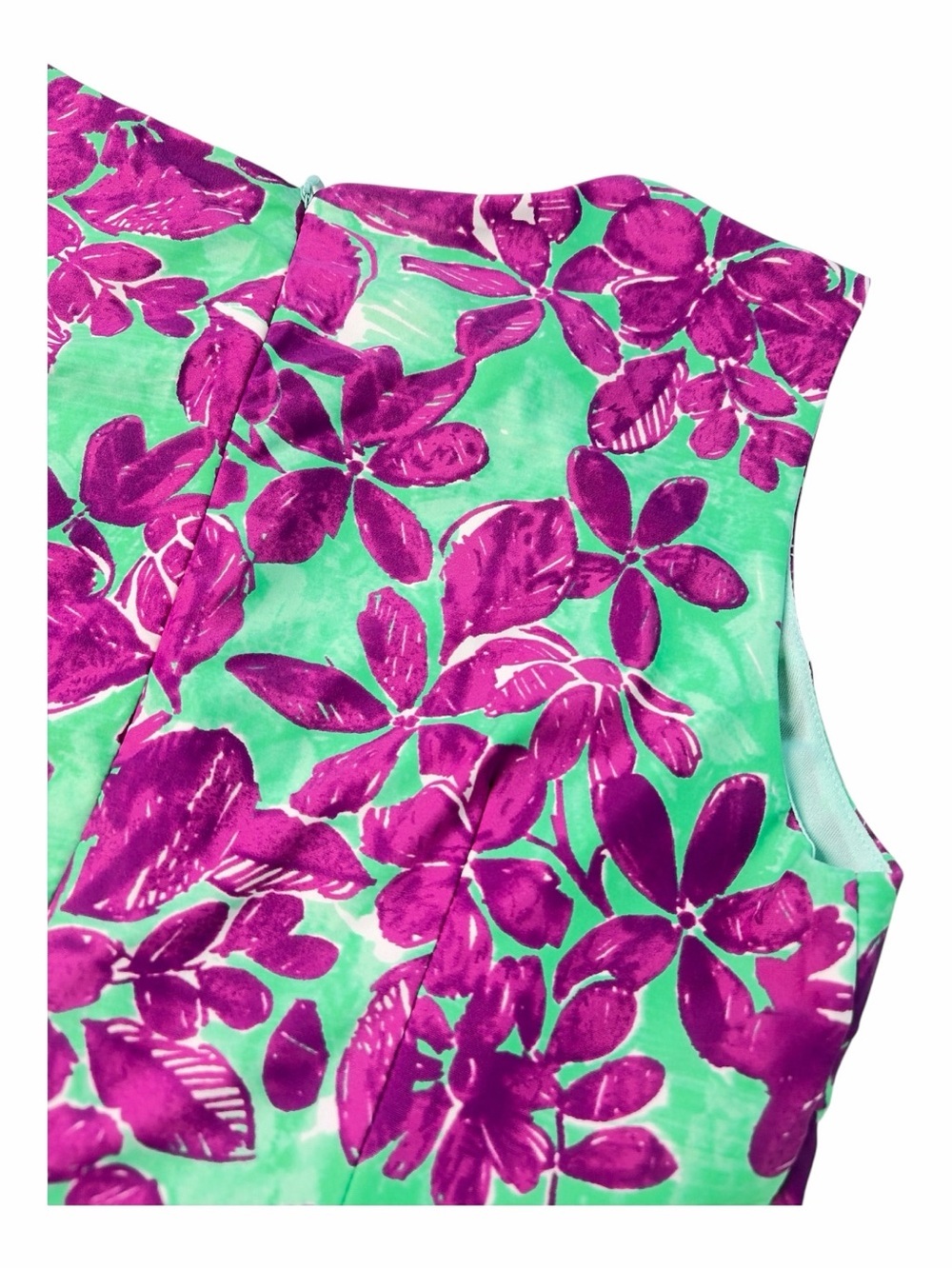 Aryeh Women Floral Fit & Flare Skater Romper Mint Sleeveless Sz M - Picture 8 of 14